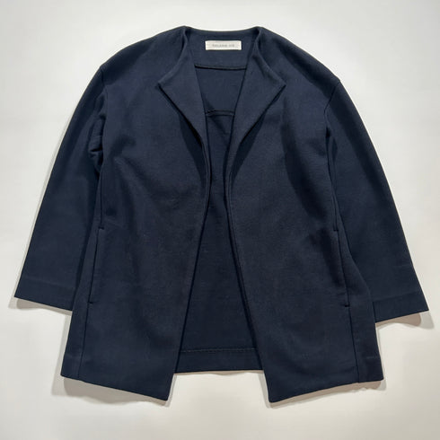 GALERIE VIE ノーカラージャケット ネイビー.