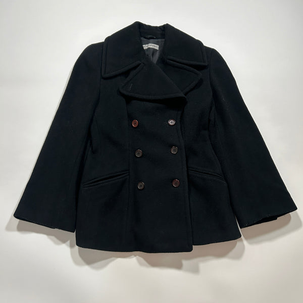 EMPORIO ARMANI エンポリオアルマーニ ダブル ピーコート ブラック.