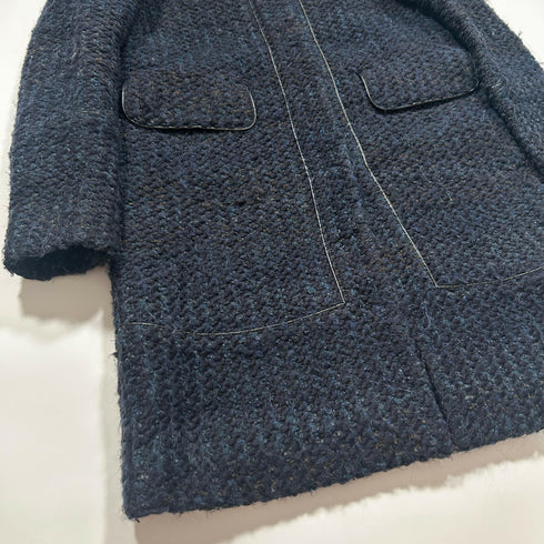 theory luxe セオリーリュクス ミックスツイード ノーカラーコート.