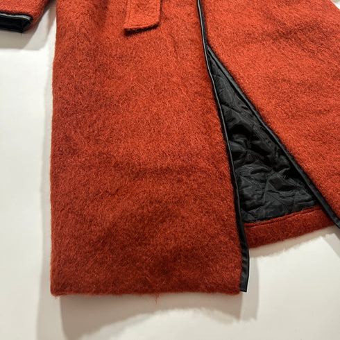 CITY モヘヤ キルティング シャギー ロングコート ベルト付き.