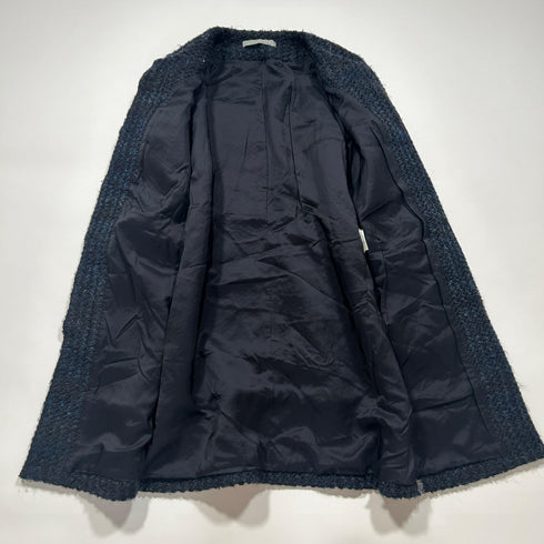 theory luxe セオリーリュクス ミックスツイード ノーカラーコート.