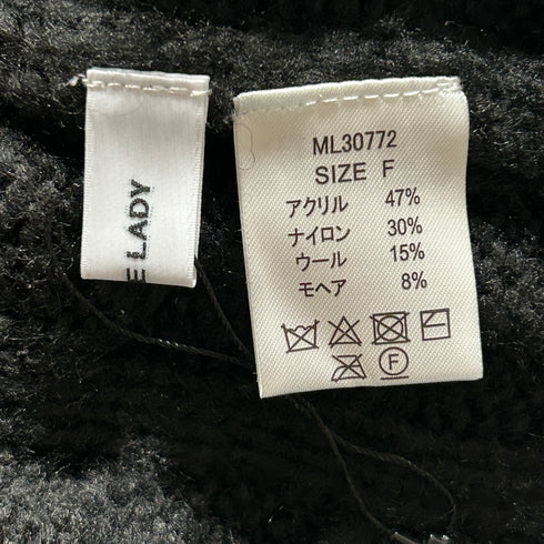 MELT THE LADY バックオープン ハイネック ニットワンピース リボン.