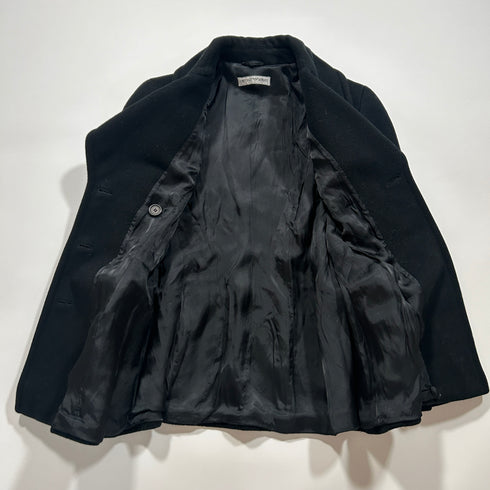 EMPORIO ARMANI エンポリオアルマーニ ダブル ピーコート ブラック.