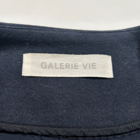 GALERIE VIE ノーカラージャケット ネイビー.