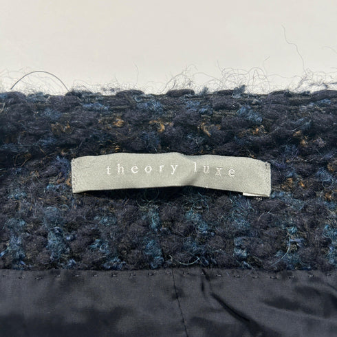 theory luxe セオリーリュクス ミックスツイード ノーカラーコート.