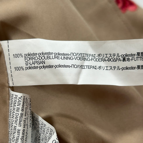 ZARA フラワー刺繍 コート ガウン 薔薇 ローズ.