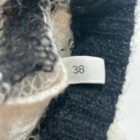 N°21 ヌメロヴェントゥーノ 総レース ボーダー モヘヤ ニット.