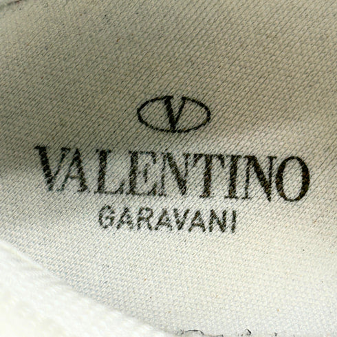 VALENTINO GARAVANI ヴァレンティノ ガラヴァーニ ストラップ スタッズ ハイカット レザー スニーカー 36.5 ホワイト