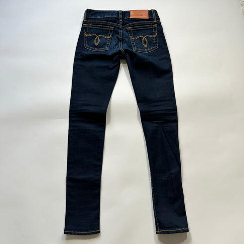 MOUSSY マウジー Rebirth SKINNY リバース スキニー デニム 24 濃紺.