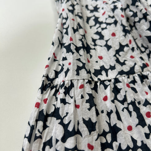 MARIHA マリハ ティアード フレア ロングスカート フラワー 花柄 総柄 マルチカラー