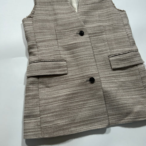 RIAM PLAGE リアムプラージュ ノースリーブジャケット ベスト ジレ 36 リネン ウール