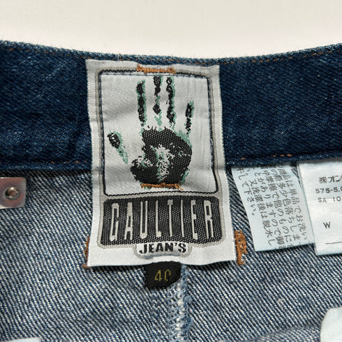 GAULTIER JEANS ゴルチェジーンズ デニム サイドジップ ロングスカート 40 インディゴ