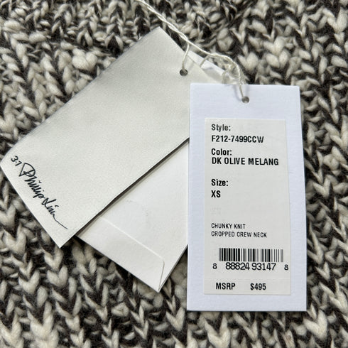 【タグ付き】3.1 Phillip Lim スリーワンフィリップリム メランジ ニット セーター CHUNKY KNIT バックリボン