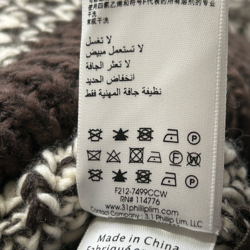 【タグ付き】3.1 Phillip Lim スリーワンフィリップリム メランジ ニット セーター CHUNKY KNIT バックリボン