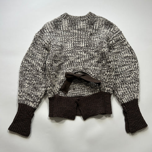 【タグ付き】3.1 Phillip Lim スリーワンフィリップリム メランジ ニット セーター CHUNKY KNIT バックリボン