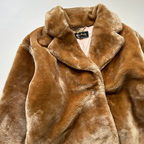 omekashi オメカシ ファーコート ロングコート ベージュ オーバーサイズ ゆったり 上品 大人 カジュアル