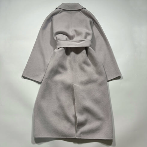 N.O.R.C ノーク ベルト ロングコート ガウン ピンクベージュ 上品 大人 フレア リボン コート