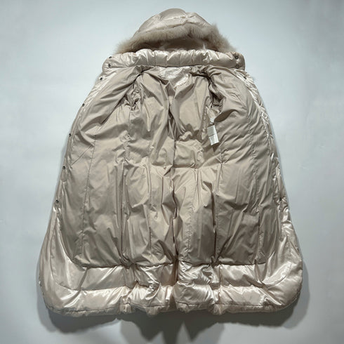 TO BE CHIC トゥービーシック リアルファー ダウンコート ベルト フレア 上品 大人 40