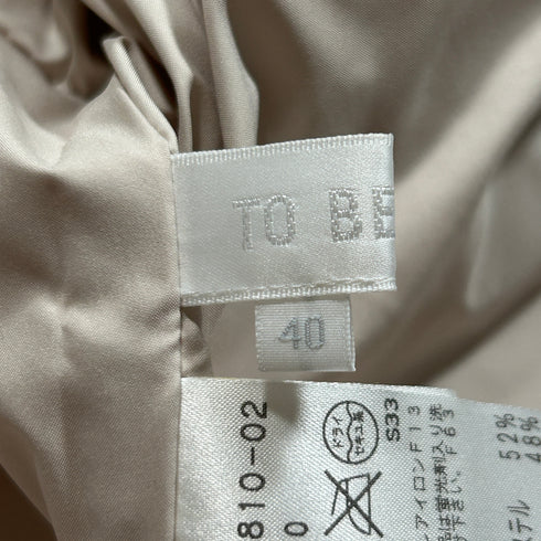 TO BE CHIC トゥービーシック リアルファー ダウンコート ベルト フレア 上品 大人 40