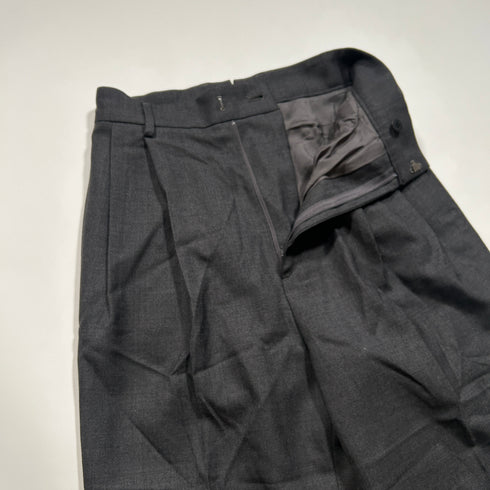Deuxieme Classe ドゥーズィーエムクラス WOOL SERGE タックパンツ 34 グレー ウール