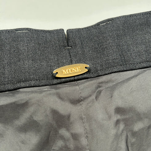 Deuxieme Classe ドゥーズィーエムクラス WOOL SERGE タックパンツ 34 グレー ウール