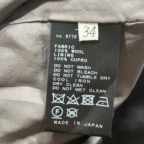 Deuxieme Classe ドゥーズィーエムクラス WOOL SERGE タックパンツ 34 グレー ウール