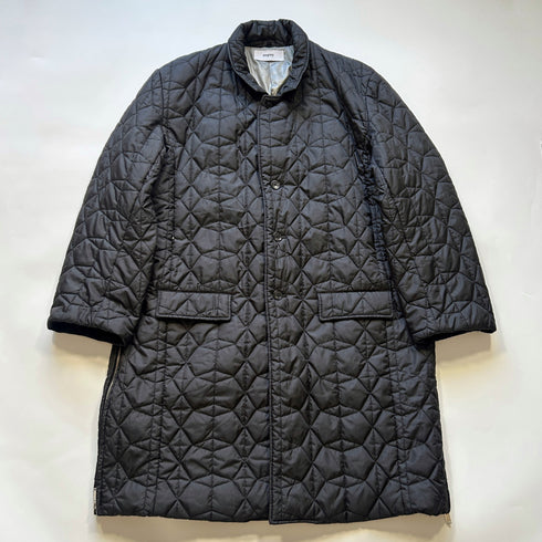 esgrey セグレイ キルティング ロングコート フィールドコート ブラック サイドジップ 3