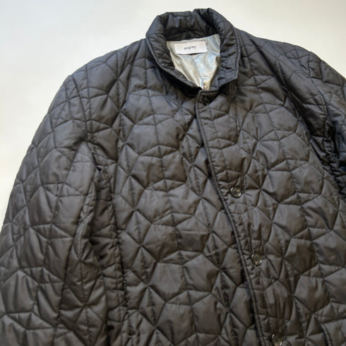 esgrey セグレイ キルティング ロングコート フィールドコート ブラック サイドジップ 3