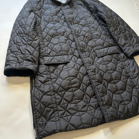 esgrey セグレイ キルティング ロングコート フィールドコート ブラック サイドジップ 3