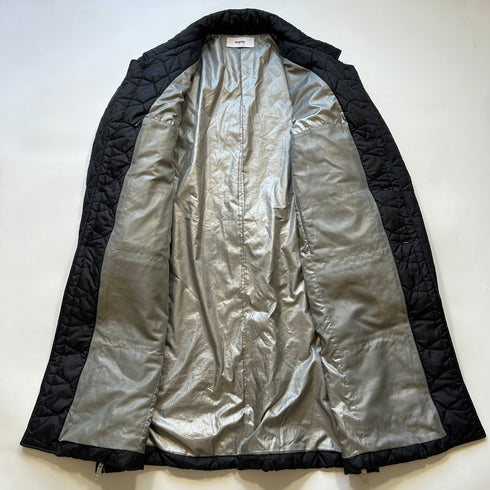 esgrey セグレイ キルティング ロングコート フィールドコート ブラック サイドジップ 3