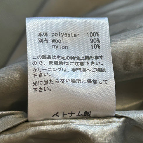 esgrey セグレイ キルティング ロングコート フィールドコート ブラック サイドジップ 3