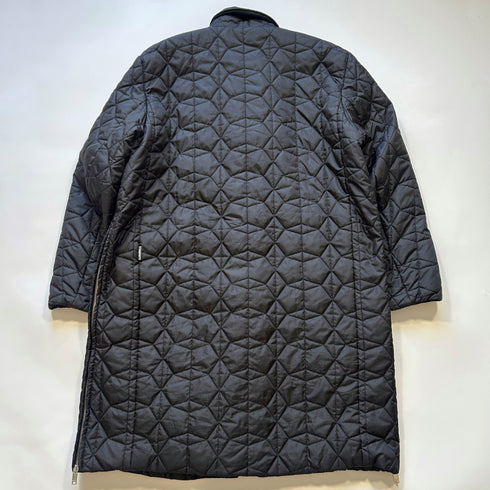 esgrey セグレイ キルティング ロングコート フィールドコート ブラック サイドジップ 3