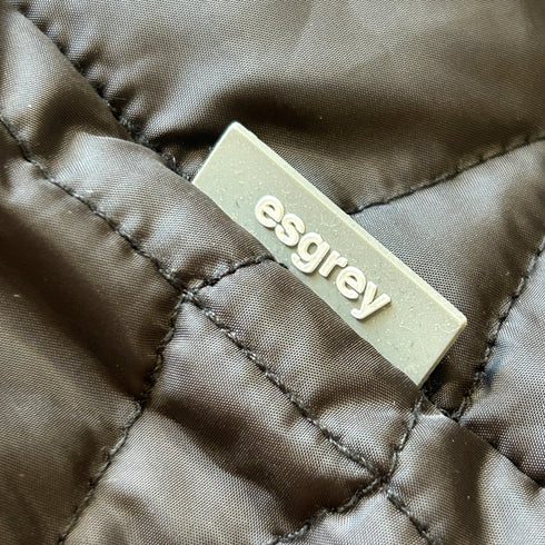 esgrey セグレイ キルティング ロングコート フィールドコート ブラック サイドジップ 3