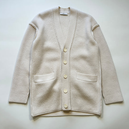 ASTRAET アストラット カシミヤ カーディガン アイボリー リブ ニット セーター