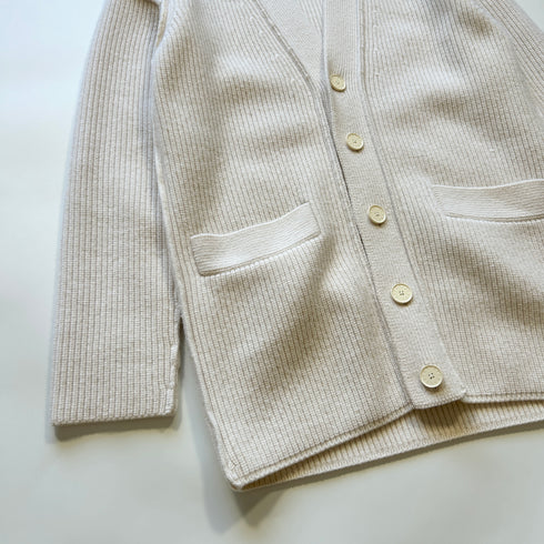 ASTRAET アストラット カシミヤ カーディガン アイボリー リブ ニット セーター