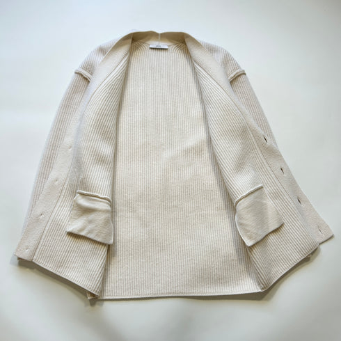 ASTRAET アストラット カシミヤ カーディガン アイボリー リブ ニット セーター