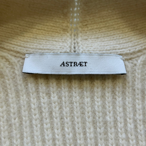 ASTRAET アストラット カシミヤ カーディガン アイボリー リブ ニット セーター