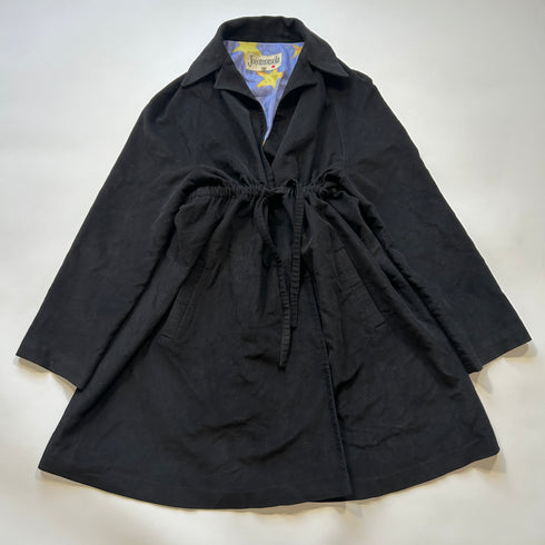 Jocomomola ホコモモラ ロングコート ドローコード ガウン 40 ブラック