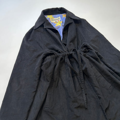 Jocomomola ホコモモラ ロングコート ドローコード ガウン 40 ブラック