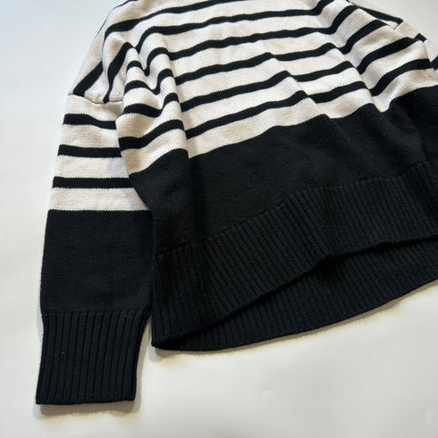 CINOH チノ ドゥーズィエムクラス 取扱い ボーダー ハイネック ニット セーター ワイド オーバーサイズ FREE