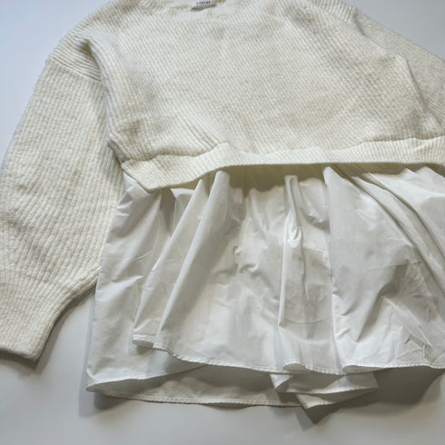 CADUNE カデュネ フレア ニット シャツ ドッキング レイヤード セーター 38