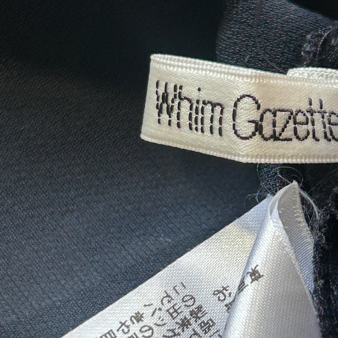 Whim Gazette ウィムガゼット 裾リブ ジョガー イージー パンツ サイズフリー ネイビー