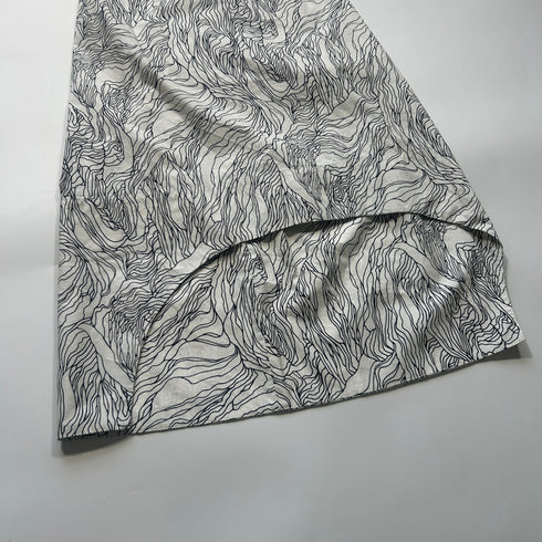 marni マルニ 総柄 変形 ロングスカート 38 ホワイト ボタニカル