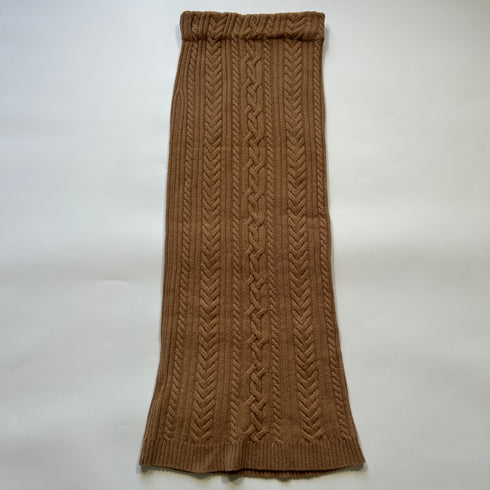 LAUREN RALPH LAUREN ローレンラルフローレン カシミヤ ハイネック ケーブル ニット セットアップ XS ベージュ