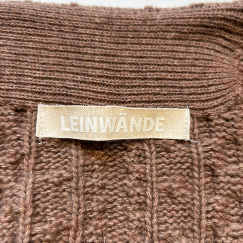 LEINWANDE ラインヴァンド ロングカーディガン ガウン ニット コート フリンジ