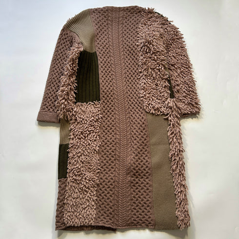 LEINWANDE ラインヴァンド ロングカーディガン ガウン ニット コート フリンジ