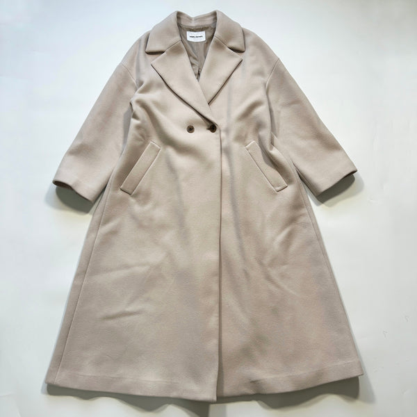 EMMEL REFINES エメルリファインズ カシミヤ ダブル ロングコート ベージュ M