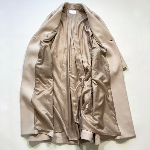 EMMEL REFINES エメルリファインズ カシミヤ ダブル ロングコート ベージュ M