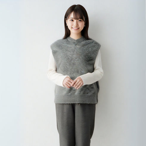 AURALEE オーラリー WOOL ALPACA FELT KNIT VEST ウール アルパカ フェルト ニット ベスト 1