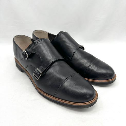 45R ジンバネルタータンのフリルカシュクールブラウス ブラウン チェック柄